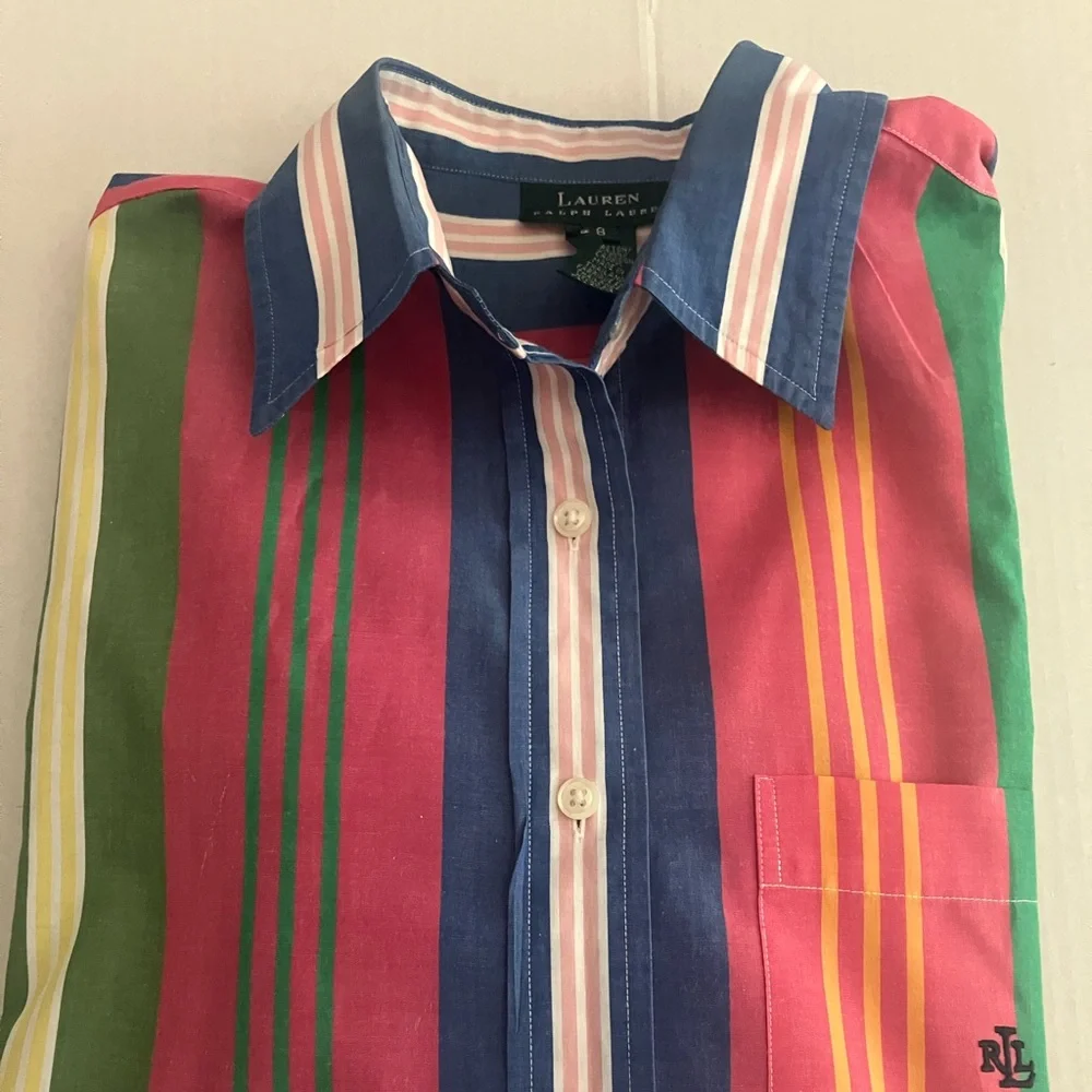 Ralph Lauren Summer Stripped Shirt - Picture 1 of 6